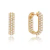 Preeti Sandhu Women's Gold / White Summer Sparkle U-shaped Pearl Hoops