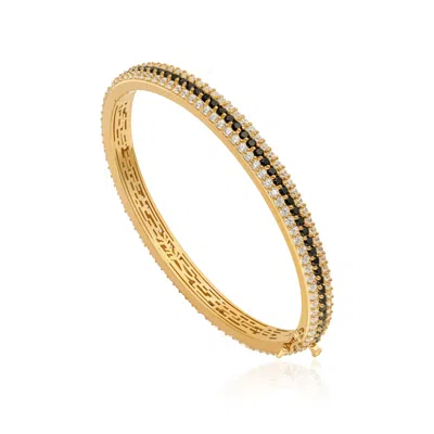 Preeti Sandhu Women's Green / Gold Summer Sparkle Bracelet - Black Spinel In Multi