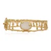 Preeti Sandhu Women's Neutrals / White / Gold Selena Moonstone Cuff Bracelet