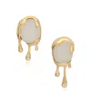 Preeti Sandhu Women's Neutrals / White / Gold Selena Moonstone Organic Earrings