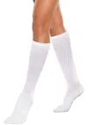 Preggers By Therafirm Women's Core-spun Technologymoderate Support Maternity Socks In White