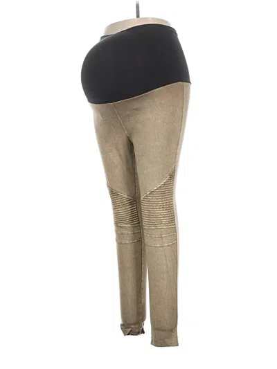 Pre-owned Preggo Leggings Active Pants In Tan