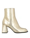 Pregunta Woman Ankle Boots Platinum Size 8 Textile Fibers In Gold
