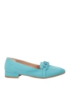 Pregunta Woman Loafers Sky Blue Size 8 Textile Fibers In Blue