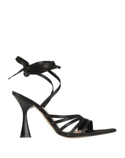 Pregunta Woman Sandals Black Size 6 Textile Fibers