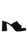 Pregunta Woman Sandals Black Size 6 Textile Fibers In Multi