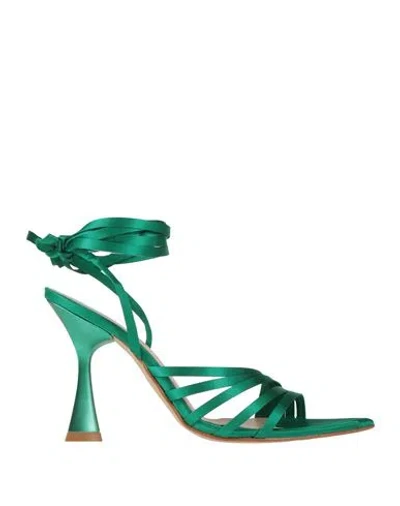 Pregunta Woman Sandals Emerald Green Size 6 Textile Fibers