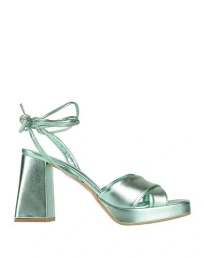 Pregunta Woman Sandals Light Green Size 6 Textile Fibers