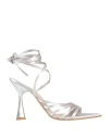 Pregunta Woman Sandals Light Grey Size 7 Textile Fibers