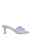 Pregunta Woman Sandals Lilac Size 8 Textile Fibers In Purple