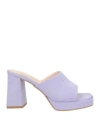 Pregunta Woman Sandals Lilac Size 8 Textile Fibers In Purple