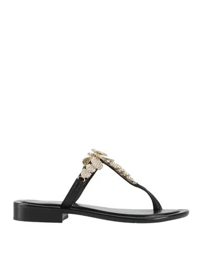 Pregunta Woman Thong Sandal Black Size 8 Leather