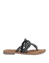 Pregunta Woman Thong Sandal Black Size 8 Textile Fibers In Black