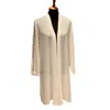 Prelude Women's Long Sheer Open Jacket In White