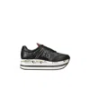 Premiata Low Top Sneakers With Contrast Platform Sole In Black