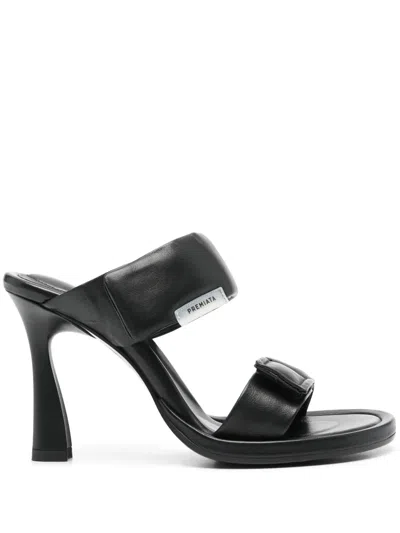 Premiata 100mm Leather Sandals In Black