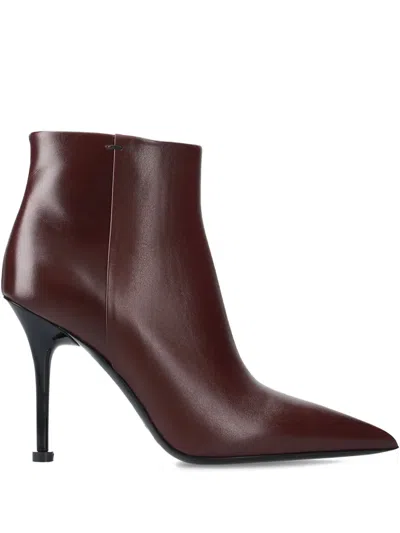 Premiata 100mm Pointed Stiletto Boots In Brown