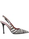 Premiata 100mm Zebra-patterned Pumps In Schwarz