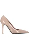 Premiata Pointed Toe Stiletto Heel Patent Pumps In Neutral