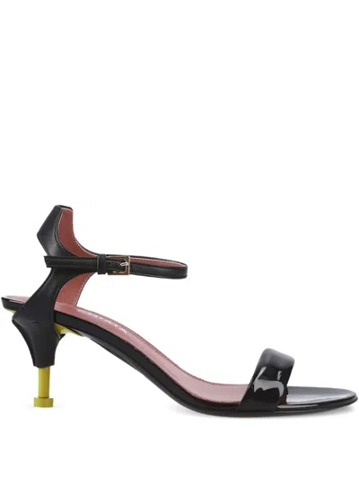 Premiata 60mm Patent Leather Sandals In Black