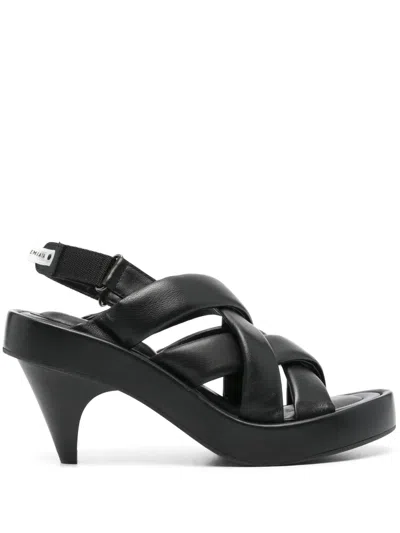 Premiata 65mm Leather Sandals In Nero