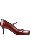 Premiata 65mm Strap-detailed Square-toe Heeled Pumps In Red