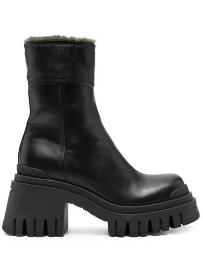 Premiata 70mm Leather Ankle Boots In Black