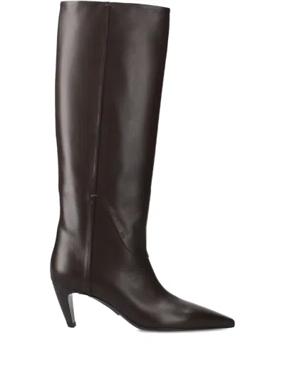 Premiata 70mm Point-toe Heel Boots In Brown