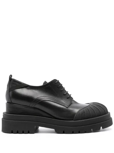 Premiata 70mm Polished Leather Brogues In Black