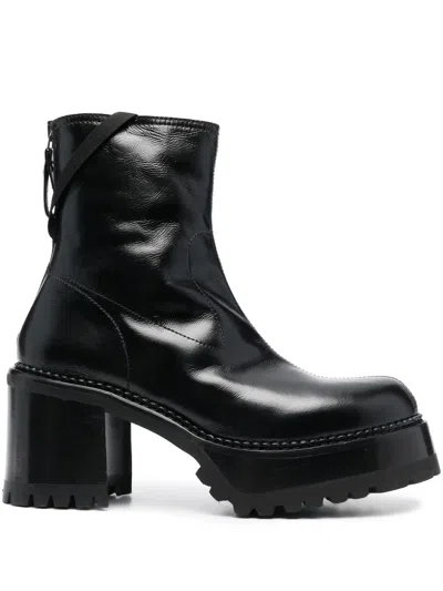 Premiata 80mm Block-heel Ankle Boots In Black