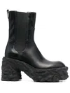 Premiata 95mm Chunky-block Heel Boots In Black