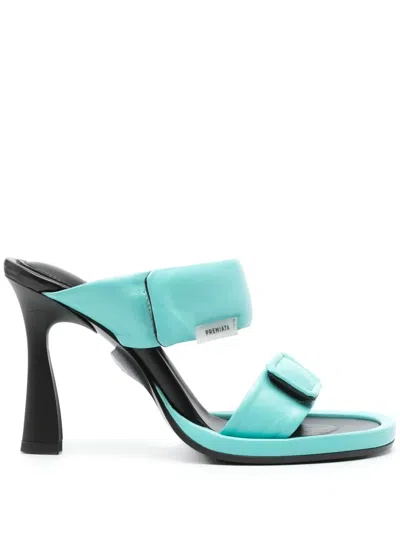 Premiata 95mm Leather Mules In Blue