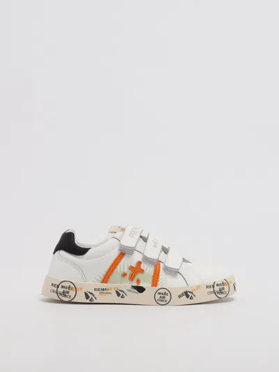 Premiata Kids' Andy Sneaker In B.co-arancio