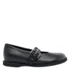 Premiata Buckle-detail Round-toe Ballet Flats In Black