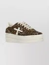 Premiata Animal Print Low Top Sneakers For Women In Brown