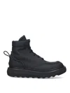 Premiata Cal 32130" Ankle Boots In Black Rubberized Fabric In Black