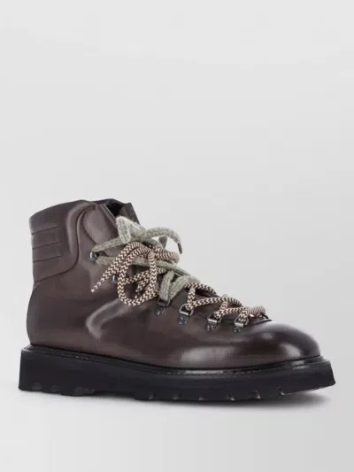 Premiata Ankle Boots Chunky Sole Contrast Laces In Multi