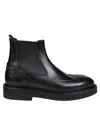 Premiata Elastic-panel Wingtip Boots In Nero