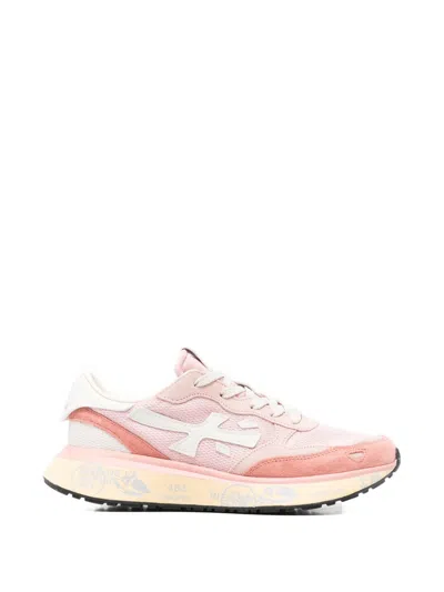 Premiata Appliqué Sneakers In Pink