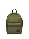 Premiata Structured Olive Green Nylon Backpack In Green