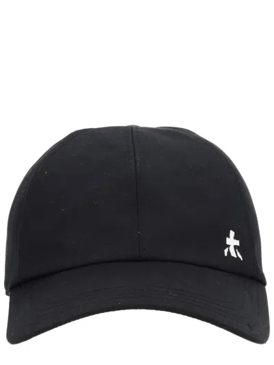 Premiata Ball Cotton Cap With Embroidered Logo In Black