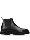 Premiata Pull-tab Leather Chelsea Boots In Black