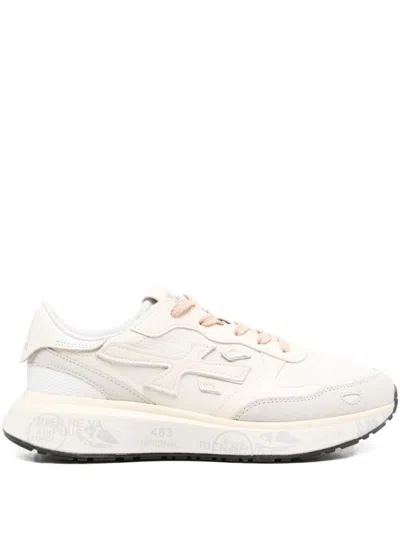 PREMIATA BEIGE LACE UP SNEAKERS