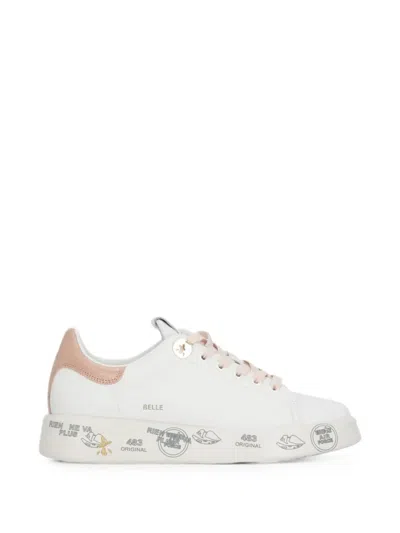Premiata Belle 8159 Logo-print Sneakers In White
