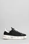 Premiata Black Sneakers With Contrasting White Accents In Black