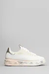 Premiata Belle Sneakers In White Leather In White