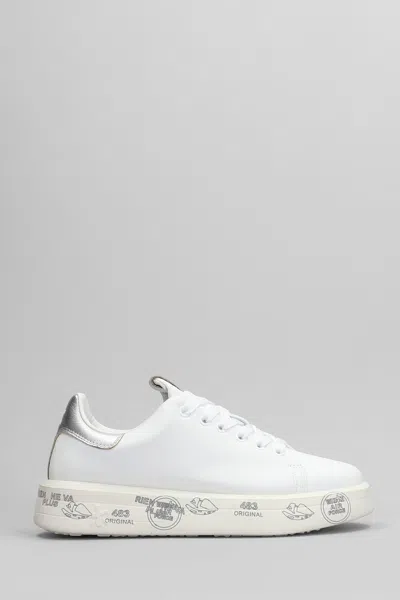 Premiata Belle 6823 Leather Sneakers In White