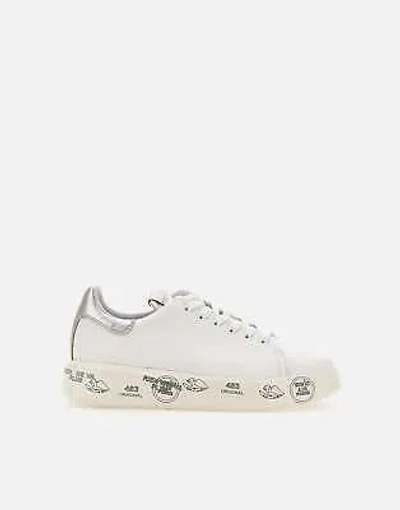 Pre-owned Premiata Belle6823 White Leather Sneakers 100% Original