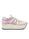 Premiata Beth Platform Sneakers In Nude & Neutrals