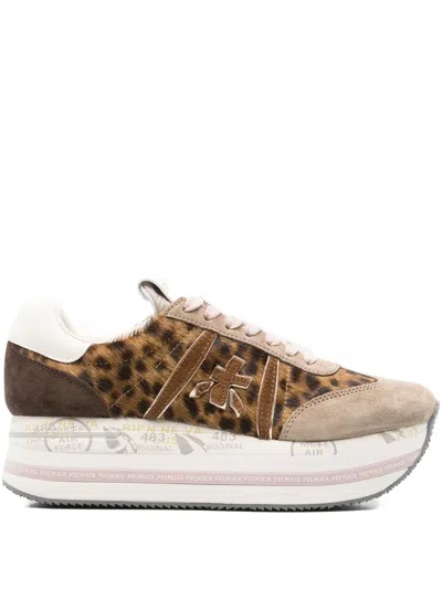 Premiata Beth 7741 Platform Sneakers In Neutral